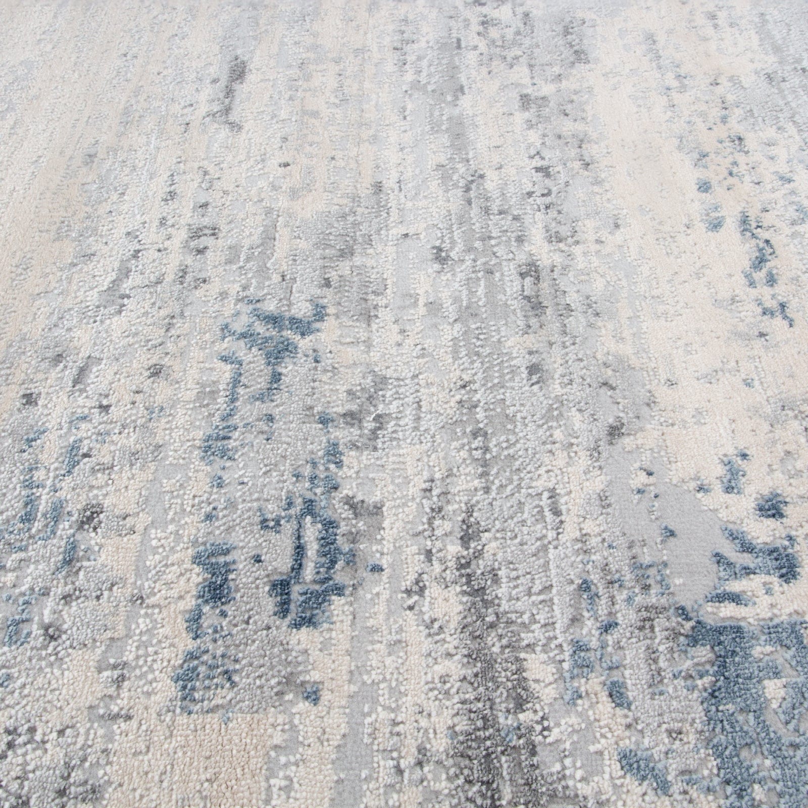 Alfombra Moderna con Diseño, Gruesa, Pelo con Relieve, Color Azul. Col ...