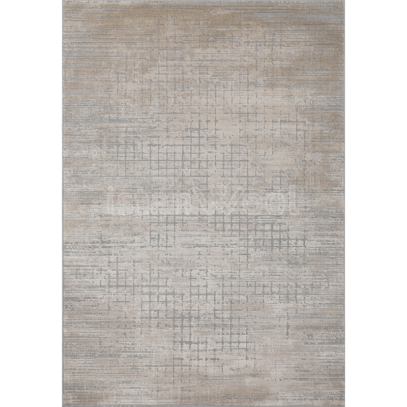 Alfombra Moderna con Diseño, Gruesa, Pelo con Relieve, Color Beige. Colección Atakoy.
