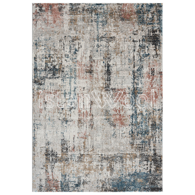 Alfombra Moderna, Gruesa, Pelo con Relieve, Multicolor. Colección Kilyos