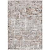 Alfombra Moderna con Diseño, Gruesa, Pelo con Relieve, Color Beige. Colección Kilyos