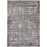 Alfombra Moderna con Diseño, Gruesa, Pelo con Relieve, Color Café con Gris. Colección Kilyos