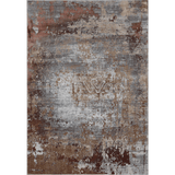 Alfombra Moderna con Diseño, Gruesa, Pelo con Relieve, Color Café con Gris. Colección Kilyos