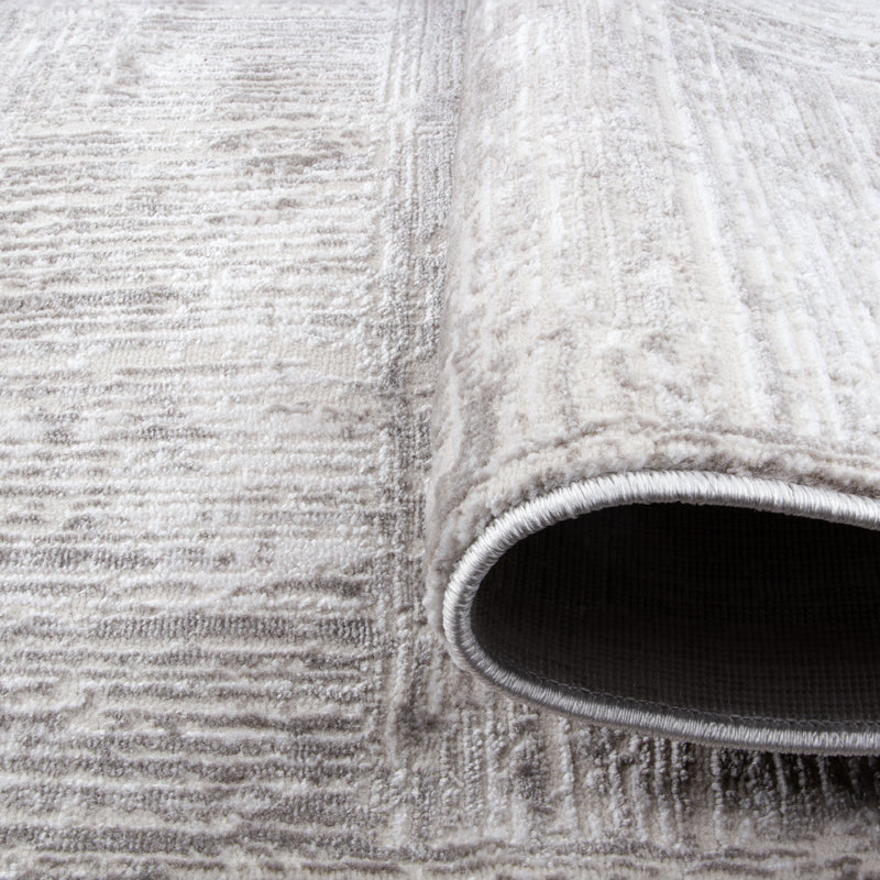 Alfombra Moderna con Diseño, Gruesa, Pelo con Relieve, Color Gris. Colección Kilyos