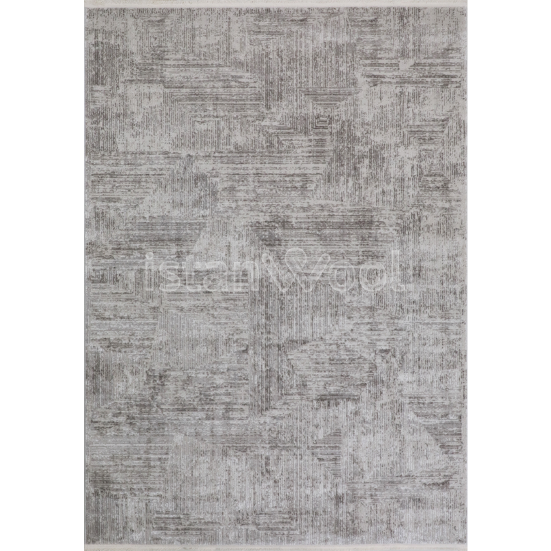 Alfombra Moderna con Diseño, Gruesa, Pelo con Relieve, Color Gris. Colección Kilyos