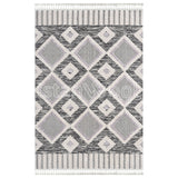 Alfombra Grande Moderna con Diseños, Gruesa, Pelo Con Relieve, Color Blanca con Negro. Colección Uskudar