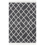 Alfombra Moderna con Diseños, Gruesa, Pelo Con Relieve, Color Negro. Colección Uskudar
