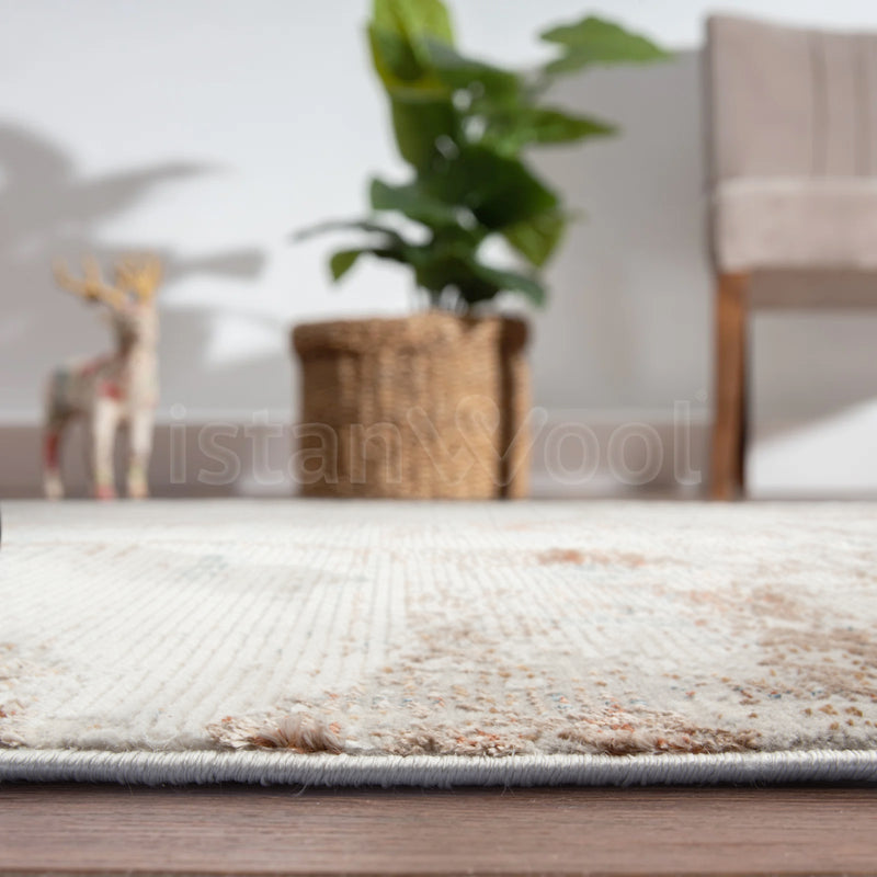 Alfombra Moderna con diseño, Gruesa, Pelo con Relieve, Color Gris. Colección Kilyos