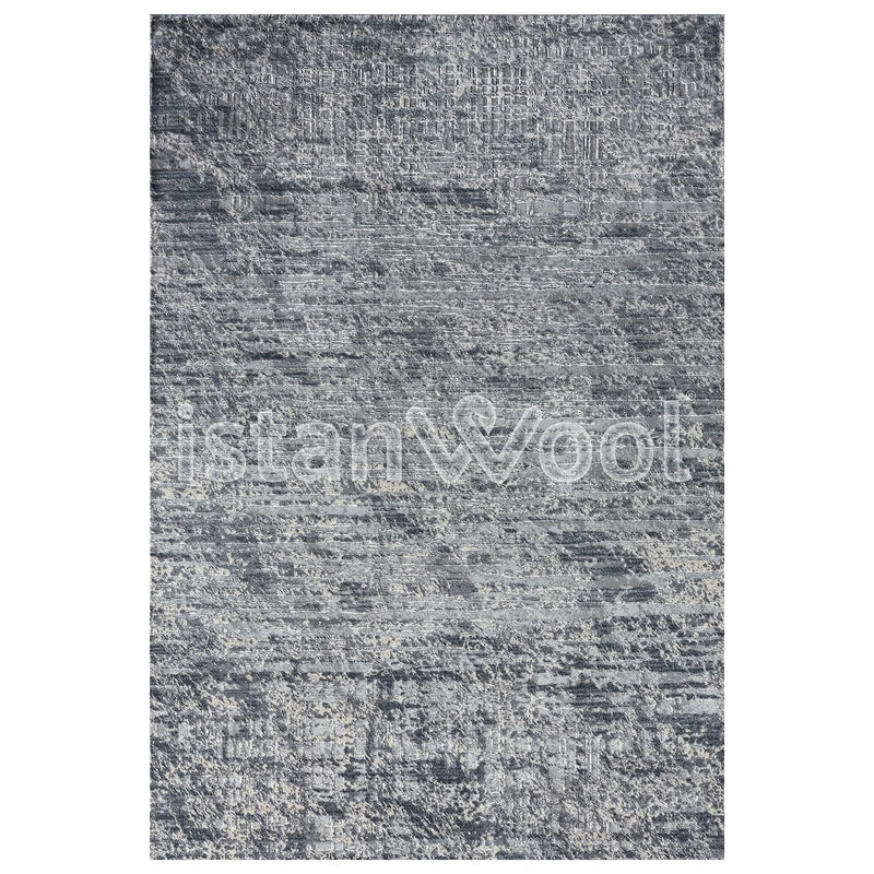 Alfombra  Moderna De Pasillo con Diseño, Gruesa, Pelo con Relieve, Color Gris. Colección Atakoy