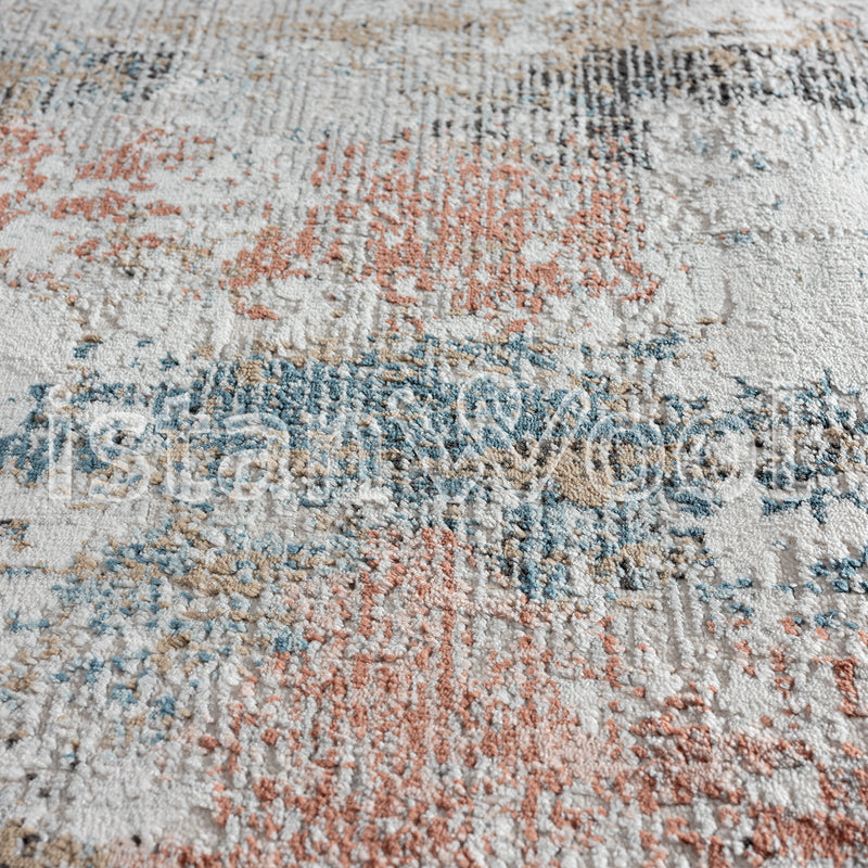 Alfombra Moderna, Gruesa, Pelo con Relieve, Multicolor. Colección Kilyos