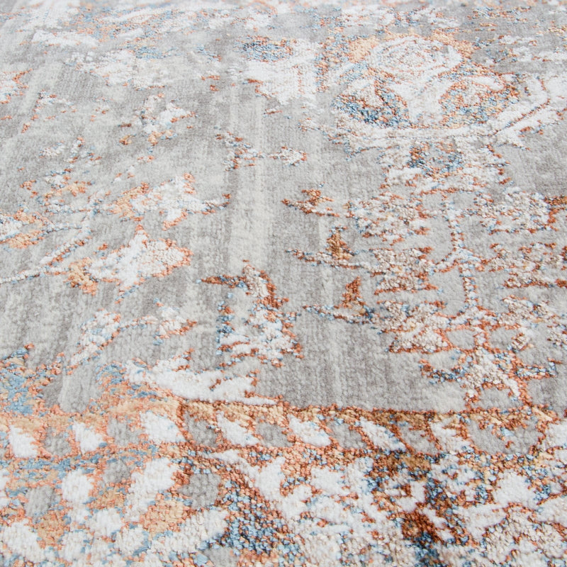 Alfombra Moderna con Diseño, Estilo Tradicional, Gruesa, Pelo con Relieve, Color Gris. Colección Kilyos