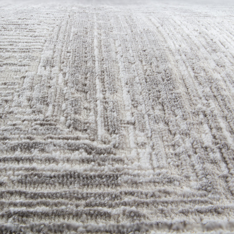 Alfombra Moderna con Diseño, Gruesa, Pelo con Relieve, Color Gris. Colección Kilyos