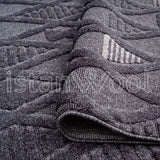Alfombra Moderna con Diseños, Gruesa, Pelo Con Relieve, Color Azul. Colección Uskudar