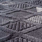 Alfombra Moderna con Diseños, Gruesa, Pelo Con Relieve, Color Azul. Colección Uskudar