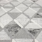 Alfombra Moderna con Diseños, Gruesa, Pelo Con Relieve, Color Blanca con Gris. Colección Uskudar