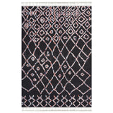 Alfombra Moderna con Diseños, Gruesa, Pelo Con Relieve, Color Negro. Colección Uskudar
