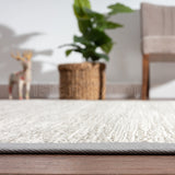Alfombra Moderna de Sísalo, Gruesa, Color Beige con Borde Gris. Colección Pera Sisalo