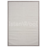 Alfombra Moderna Sisalo, Color Beige Con Borde Café. Colección Pera Sisal