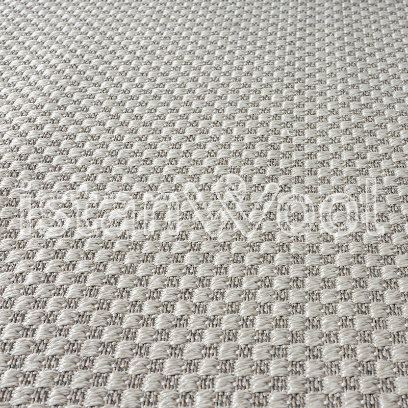 Alfombra Moderna Sisalo, Color Beige Con Borde Café. Colección Pera Sisal