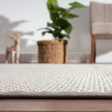 Alfombra Moderna Sisalo, Color Beige Con Borde Café. Colección Pera Sisal