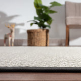 Alfombra Moderna Sisalo, Color Beige Con Borde Negro. Colección Pera Sisalo.