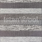 Alfombra de Lana Hecha a Mano Kilim Moderna, Gruesa, Blanca con Negro. Colección Makalu.