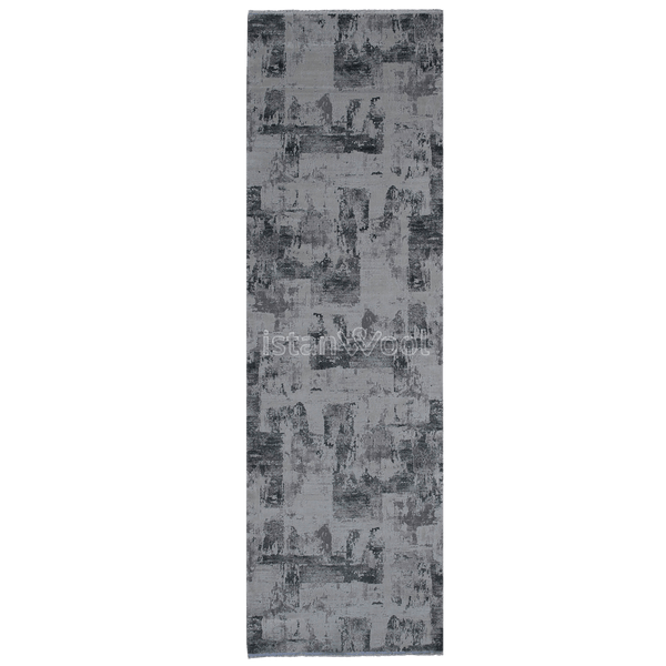 Alfombra  Moderna, Gruesa, Pelo con Relieve, Color Gris. Colección Bebek.