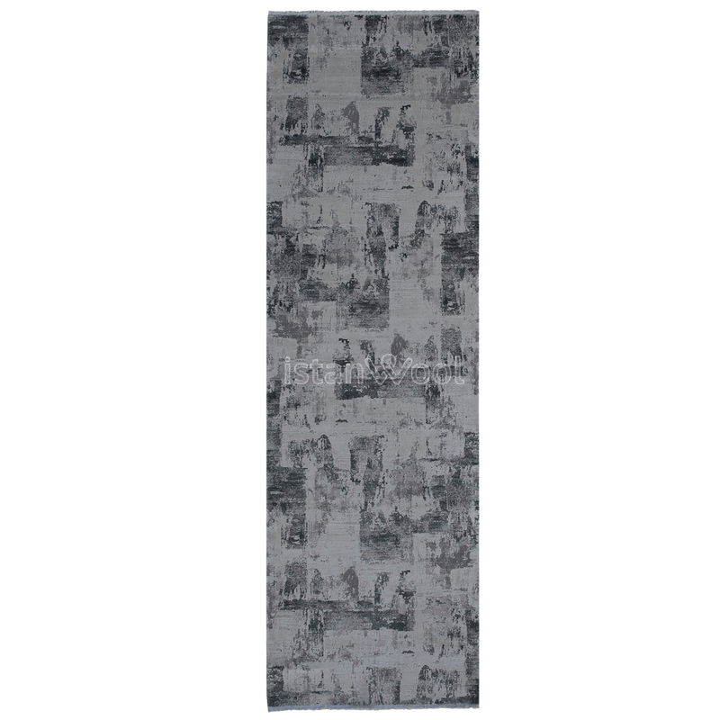 Alfombra  Moderna, Gruesa, Pelo con Relieve, Color Gris. Colección Bebek.