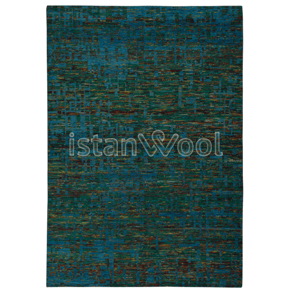 Alfombra  Moderna de Lana, Hecha a Mano, Gruesa, Multicolor. Colección Goa