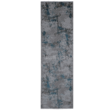 Alfombra  Moderna, Gruesa, Pelo con Relieve, Color Gris con Azul. Colección Bebek.
