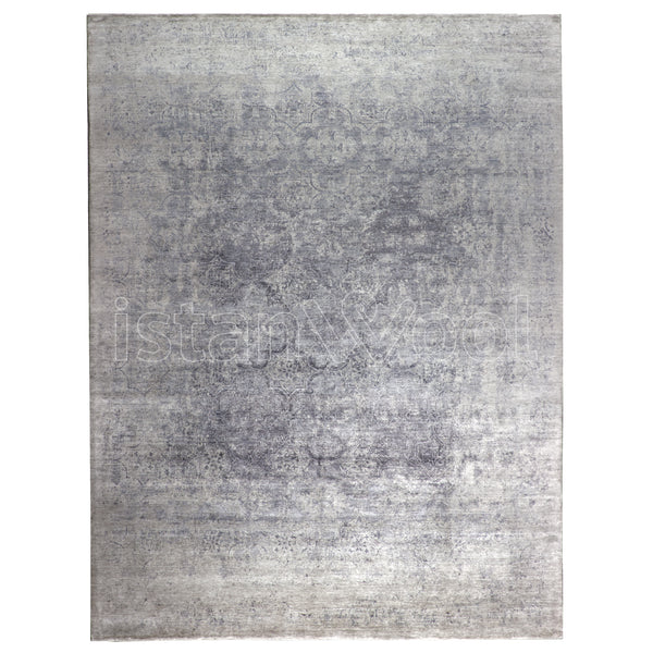 Alfombra Moderna, Gruesa, Pelo con Relieve, Color Gris.  Colección Everest