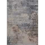 Alfombra Moderna con Diseño, Gruesa, Pelo con Relieve, Color Gris con Beige. Colección Atakoy