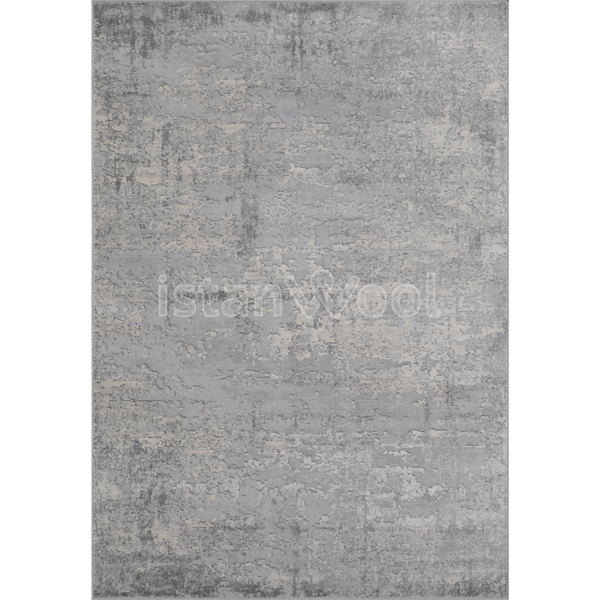 Alfombra Moderna con Diseño, Gruesa, Pelo con Relieve, Color Gris. Colección Atakoy.