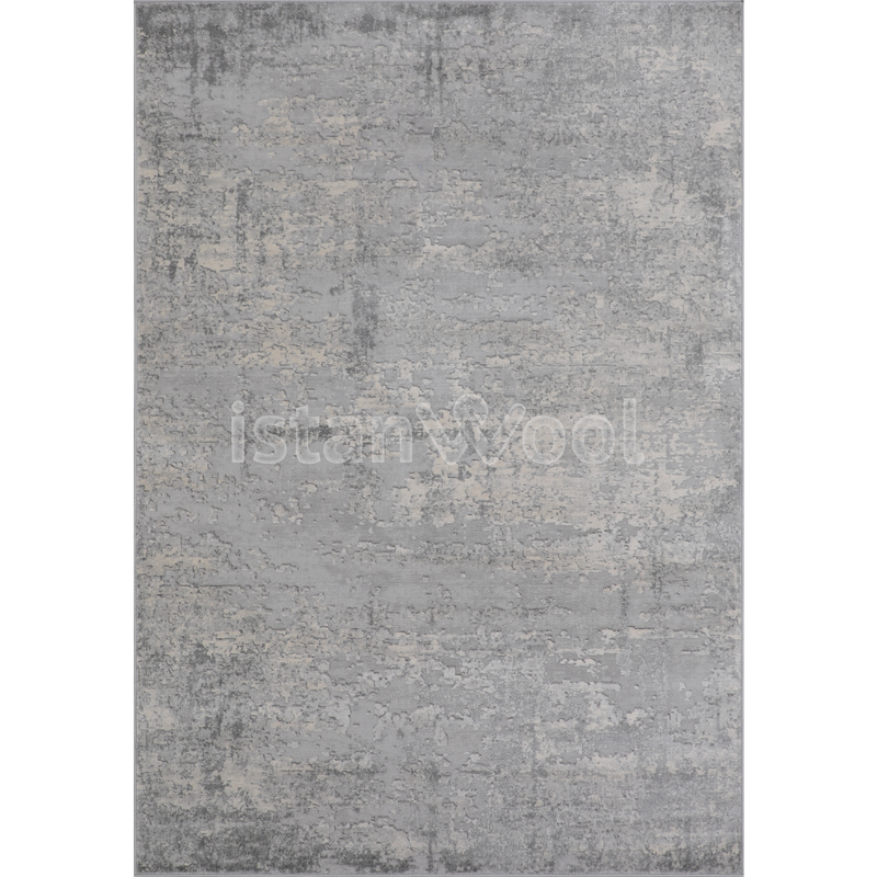 Alfombra Moderna con Diseño, Gruesa, Pelo con Relieve, Color Gris. Colección Atakoy.