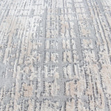 Alfombra Moderna con Diseño, Gruesa, Pelo con Relieve, Color Beige. Colección Atakoy.