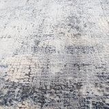 Alfombra Redonda Moderna con Diseño, Gruesa, Pelo con Relieve, Color Gris. Colección Atakoy.