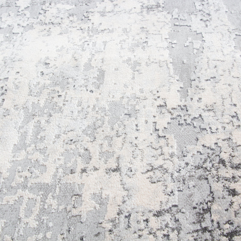 Alfombra Moderna con Diseño, Gruesa, Pelo con Relieve, Color Gris. Colección Atakoy.