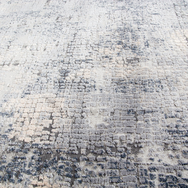 Alfombra Moderna con Diseño, Gruesa, Pelo con Relieve, Color Gris. Colección Atakoy.