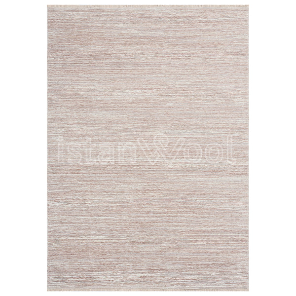 Alfombra Moderna Lisa, Gruesa, Pelo Corto, Beige. Colección Riva.
