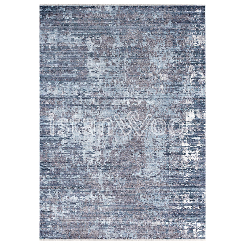 Alfombra Moderna Pelo Corto, Azul. Colección Riva.