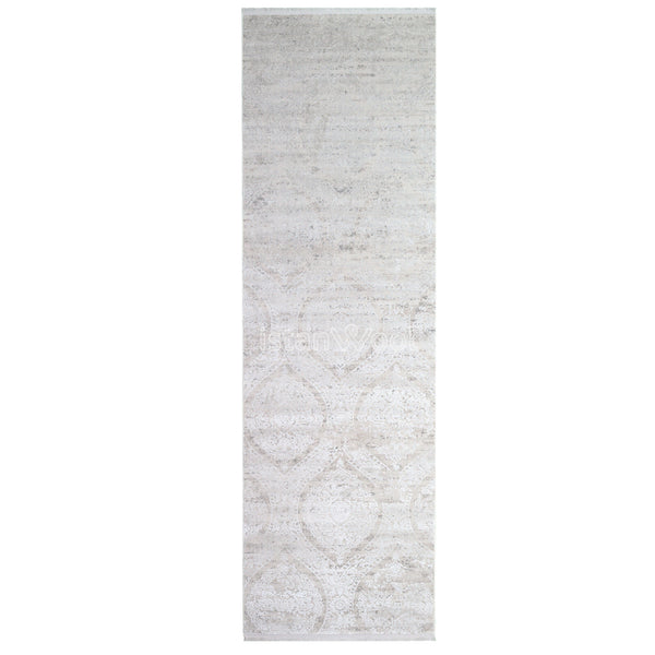 Alfombra Moderna con Diseño, Gruesa, Pelo con Relieve, Color Blanco. Colección Ulus.