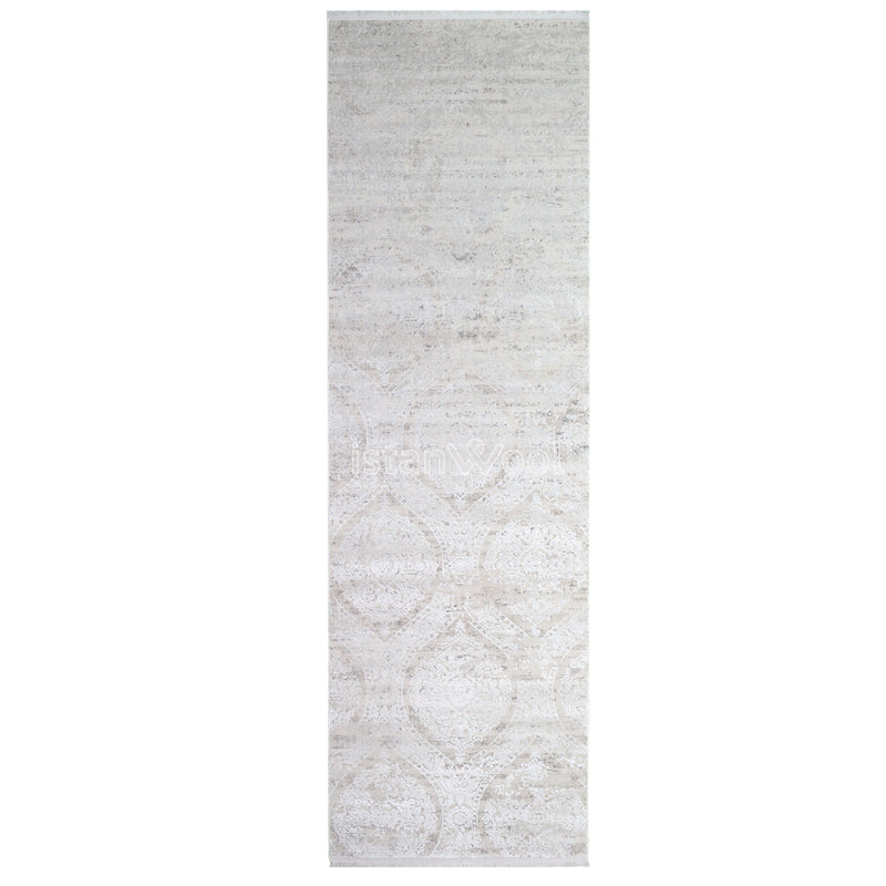 Alfombra Moderna con Diseño, Gruesa, Pelo con Relieve, Color Blanco. Colección Ulus.