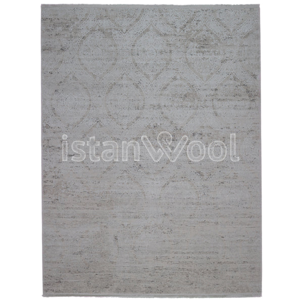 Alfombra Modera, Gruesa, Pelo con Relieve, Blanca. Colección Ulus.