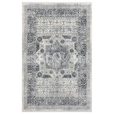 Alfombra Grande Moderna con Diseño Estilo Antiguo, Gruesa, Pelo con Relieve, Color Gris. Colección Ulus.