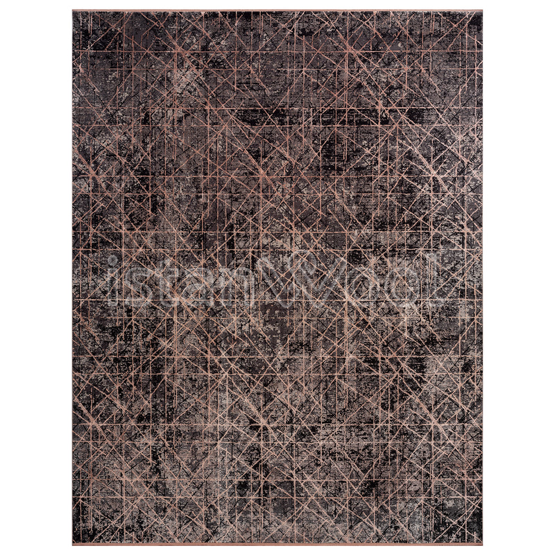 Alfombra Moderna Pelo Corto, Negro. Colección Bebek.