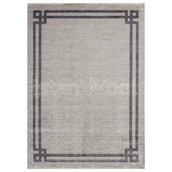Alfombra Moderna, Gruesa, Pelo con Relieve, Color Gris. Colección Ortakoy.