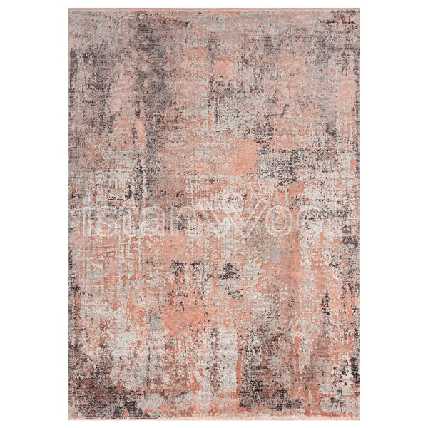 Alfombra Moderna, Gruesa, Pelo con Relieve, Color Naranja. Colección Ortakoy
