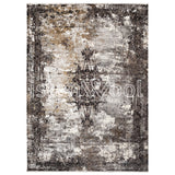 Alfombra Grande Premium Moderna Estilo Antiguo, Gruesa, Pelo con Relieve, Café. Colección Emirgan