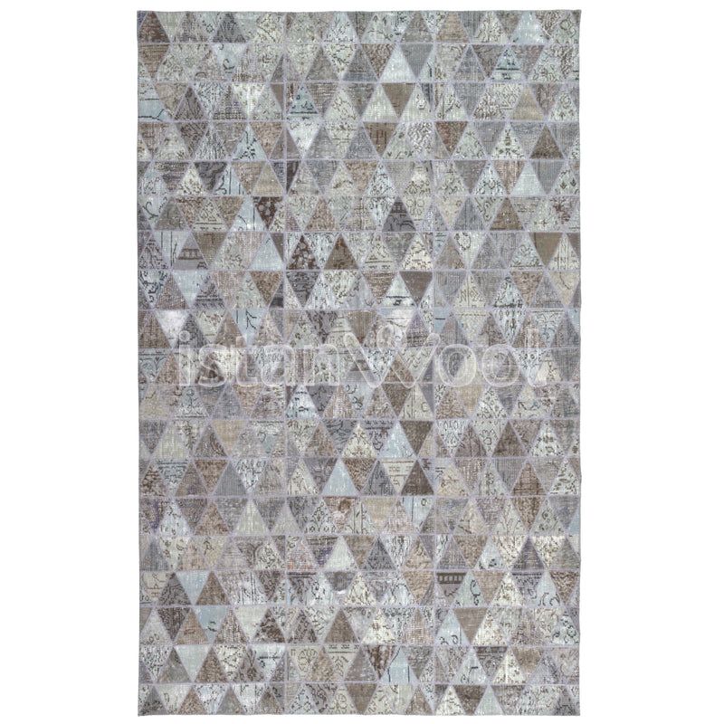 Alfombra Patchwork Pelo Corto, Café. Colección Kadıkoy.