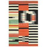 Alfombra Kilim Moderna de Lana Hecha a Mano, Multicolor. Colección Makalu