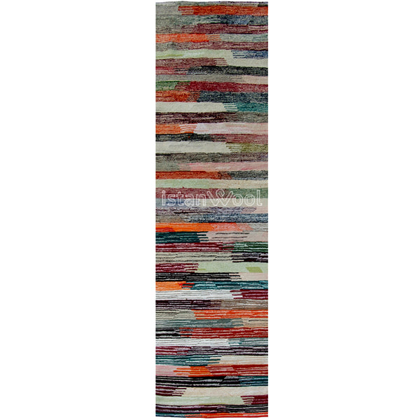 Alfombra Antigua de Lana, Multicolor. Colección Antigua
